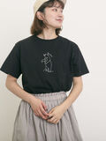 ◎アニマル刺繍Tシャツ（ブラック）｜Samansa Mos2（サマンサ モスモス）通販