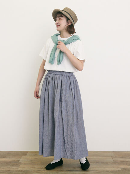 ◎アニマル刺繍Tシャツ（オフホワイト/ブラック/ブルー）｜Samansa Mos2（サマンサ モスモス）通販