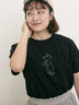 ◎アニマル刺繍Tシャツ（オフホワイト/ブラック/ブルー）｜Samansa Mos2（サマンサ モスモス）通販