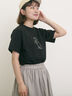 ◎アニマル刺繍Tシャツ（オフホワイト/ブラック/ブルー）｜Samansa Mos2（サマンサ モスモス）通販