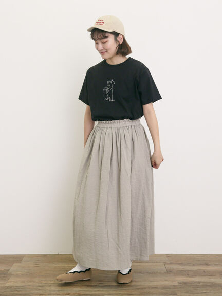 ◎アニマル刺繍Tシャツ（オフホワイト/ブラック/ブルー）｜Samansa Mos2（サマンサ モスモス）通販