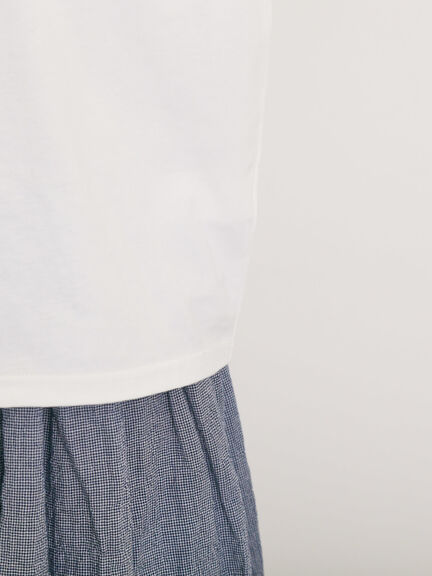 ◎アニマル刺繍Tシャツ（オフホワイト/ブラック/ブルー）｜Samansa Mos2（サマンサ モスモス）通販