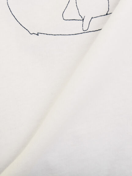 ◎アニマル刺繍Tシャツ（オフホワイト/ブラック/ブルー）｜Samansa Mos2（サマンサ モスモス）通販
