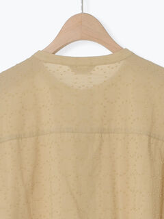 サマンサモスモス　ドットドビーバンドカラーブラウス セール】 ◎ドットドビーバンドカラーブラウス（オフホワイト