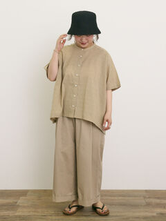 サマンサモスモス　ドットドビーバンドカラーブラウス サマンサ モスモス Samansa Mos2 ◎ドットドビーバンドカラーブラウス