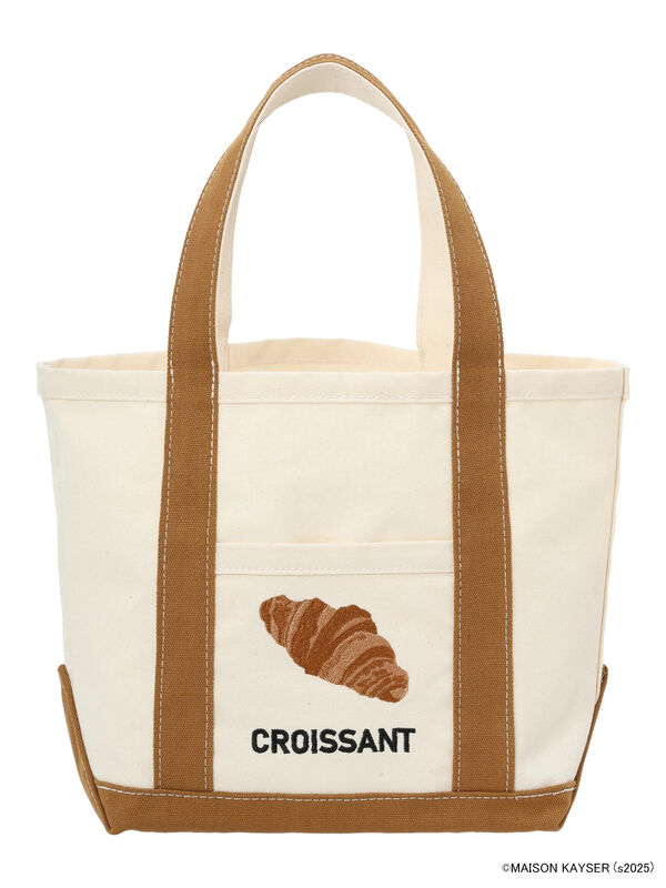 セール】 【MAISON KAYSER】刺繍キャンバスバッグ（キャメル/ネイビー