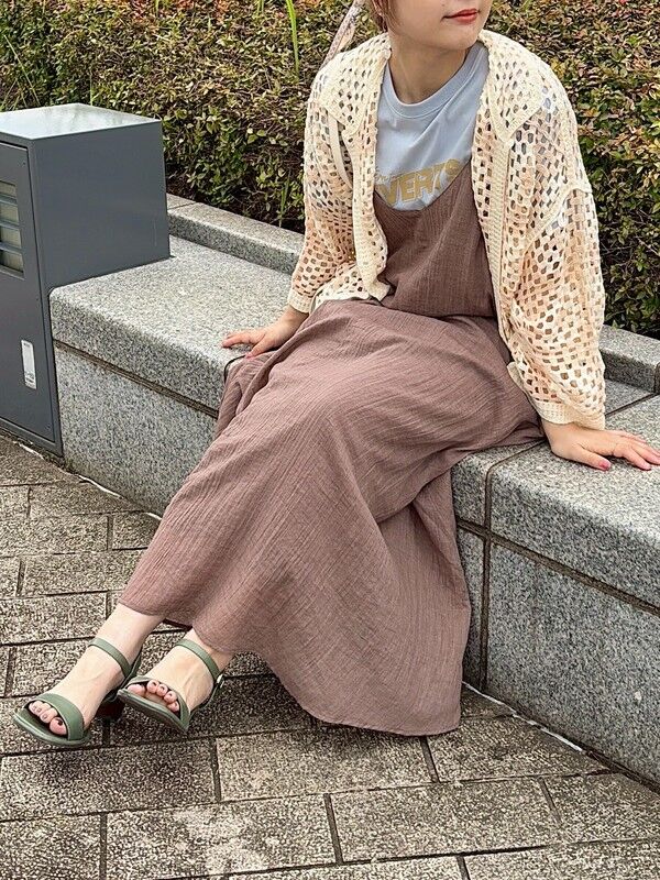 セール】 ボイルキャミワンピース（ブラック/レッド/モカ/グリーン