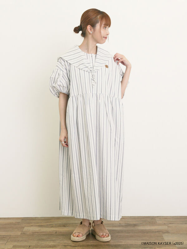 タグ付き新品♡今季SM2 メゾンカイザー コラボ 三角巾付きワンピース　Mサイズ セール】 【MAISON KAYSER】三角巾付きワンピース【S/Mサイズ