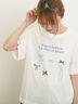 リボンTシャツ（オフホワイト/ブラック/ブラウン/キナリ）｜Samansa Mos2（サマンサ モスモス）通販