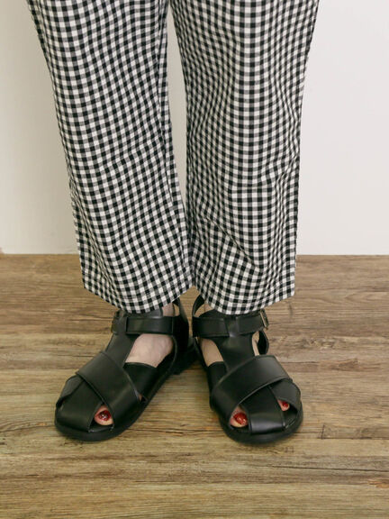 【クールコットン】柄アソートテーパードパンツ ≪M/Lサイズ≫（チャコールグレー/ブラック/ベージュ/ブラウン/カーキ）｜Samansa Mos2（サマンサ モスモス）通販