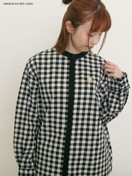 【MAISON KAYSER】クレリック刺繍シャツ（ブラック/ブルー）｜Samansa Mos2（サマンサ モスモス）通販