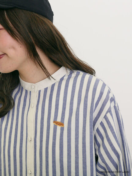 【MAISON KAYSER】クレリック刺繍シャツ（ブラック/ブルー）｜Samansa Mos2（サマンサ モスモス）通販