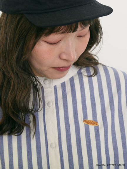 【MAISON KAYSER】クレリック刺繍シャツ（ブラック/ブルー）｜Samansa Mos2（サマンサ モスモス）通販