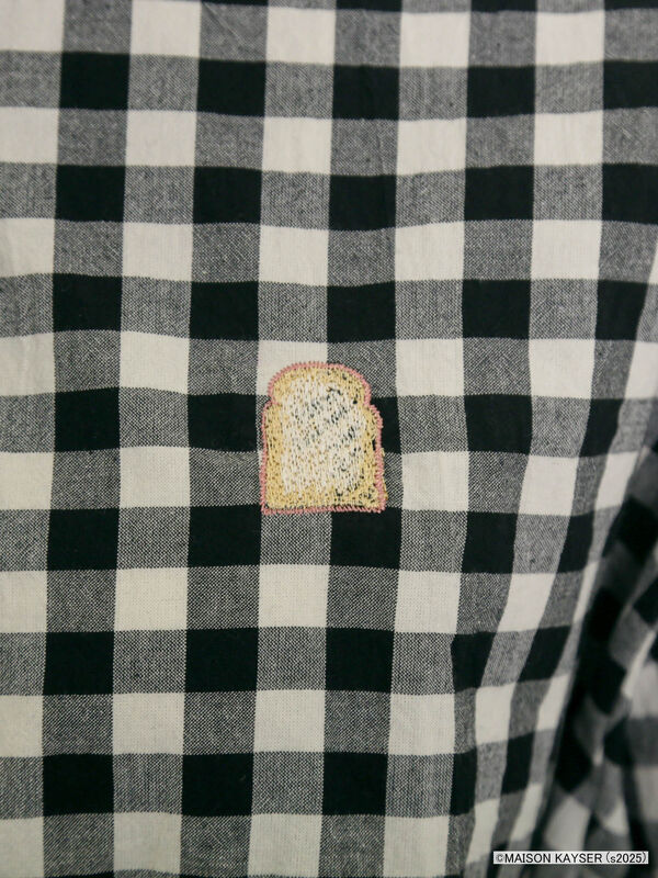 セール】 【MAISON KAYSER】クレリック刺繍シャツ（ブラック