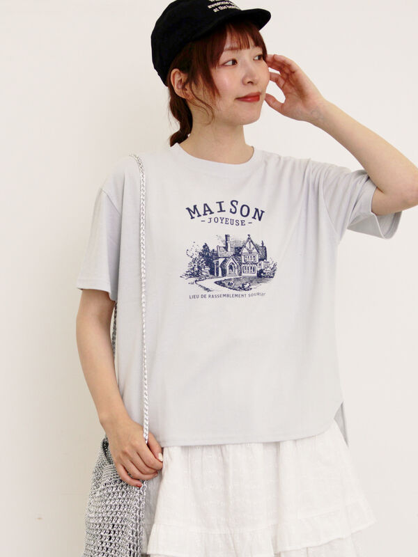 建物プリントTシャツ（オフホワイト/サックスブルー/ネイビー）｜Samansa Mos2（サマンサ モスモス）通販