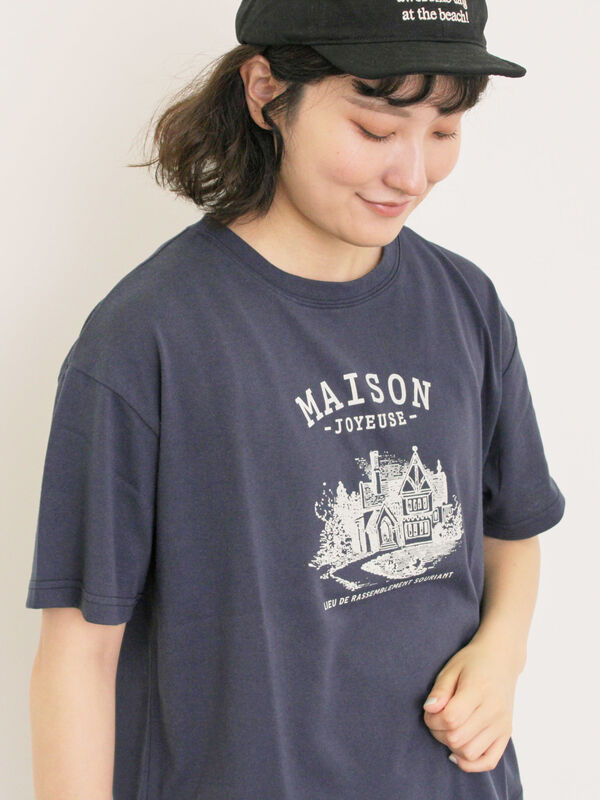 建物プリントTシャツ（ネイビー）｜Samansa Mos2（サマンサ モスモス）通販