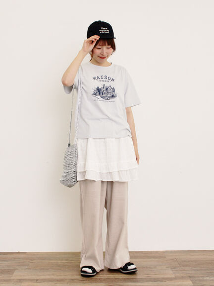 建物プリントTシャツ（オフホワイト/サックスブルー/ネイビー）｜Samansa Mos2（サマンサ モスモス）通販