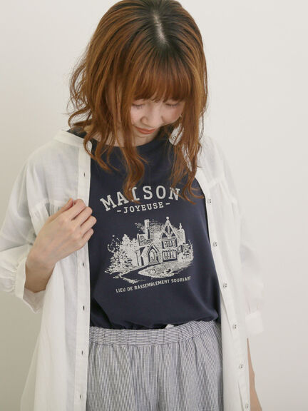 建物プリントTシャツ（オフホワイト/サックスブルー/ネイビー）｜Samansa Mos2（サマンサ モスモス）通販