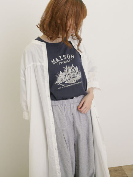 建物プリントTシャツ（オフホワイト/サックスブルー/ネイビー）｜Samansa Mos2（サマンサ モスモス）通販
