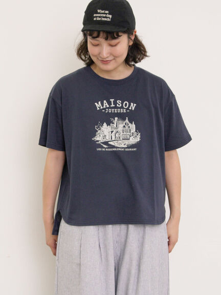 建物プリントTシャツ（オフホワイト/サックスブルー/ネイビー）｜Samansa Mos2（サマンサ モスモス）通販