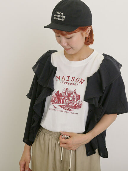 建物プリントTシャツ（オフホワイト/サックスブルー/ネイビー）｜Samansa Mos2（サマンサ モスモス）通販