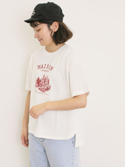 建物プリントTシャツ（オフホワイト/サックスブルー/ネイビー）｜Samansa Mos2（サマンサ モスモス）通販