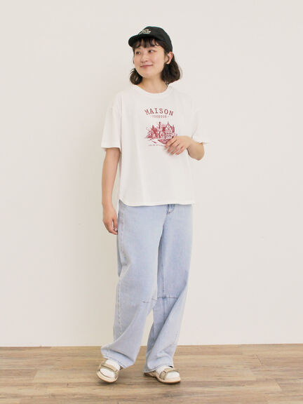 建物プリントTシャツ（オフホワイト/サックスブルー/ネイビー）｜Samansa Mos2（サマンサ モスモス）通販