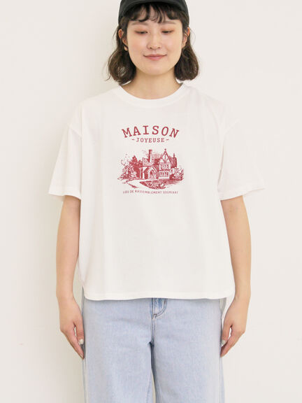 建物プリントTシャツ（オフホワイト/サックスブルー/ネイビー）｜Samansa Mos2（サマンサ モスモス）通販