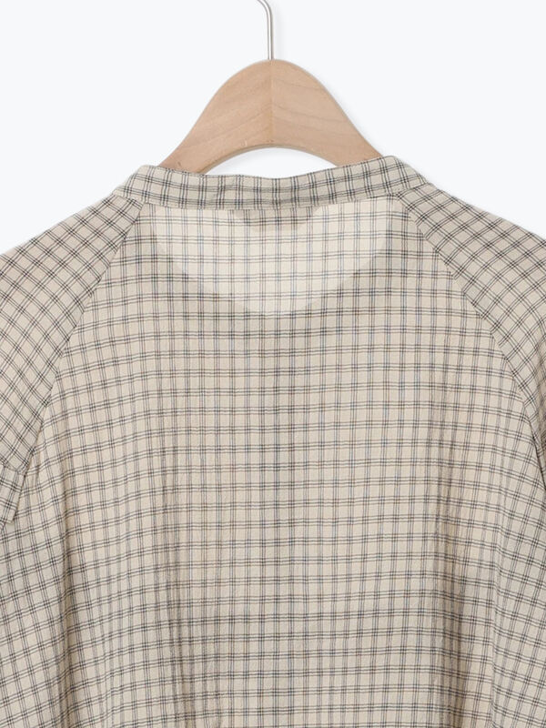 セール】 フリル切替ブラウス（オフホワイト/グレー/ブラック/ベージュ