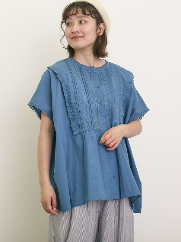 新品　SM2☆ネイビー／ピンタックフリルブラウス ≪SALE≫たおしピンタックフリルブラウス – HEART MARKET