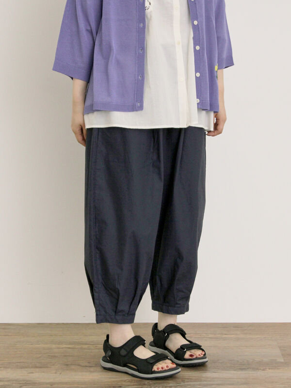 セール】 裾タックテーパードパンツ（ベージュ/カーキ/ネイビー