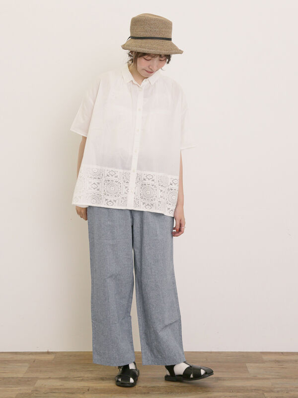 セール】 【クールコットン】イージーストレートパンツ ≪M/Lサイズ