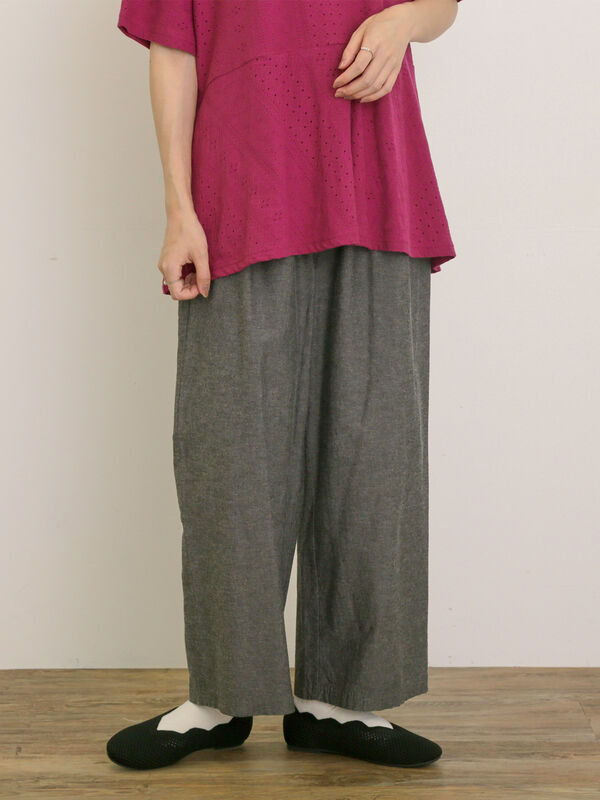 セール】 【クールコットン】イージーストレートパンツ ≪M/Lサイズ