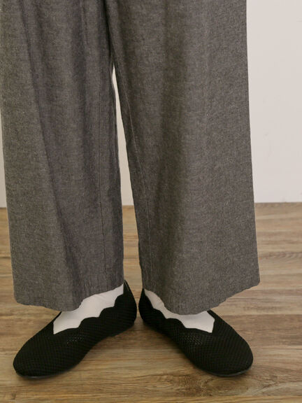 【クールコットン】イージーストレートパンツ ≪M/Lサイズ≫（チャコールグレー/ベージュ/グリーン/ネイビー）｜Samansa Mos2（サマンサ モスモス）通販