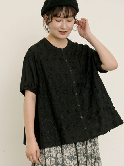 SM2 - ◎776 新品❣️サマンサモスモス チャコール レース貼りプルオーバー セール】 ◎ポンチロゴ刺繍プルオーバー（オフホワイト/サックス