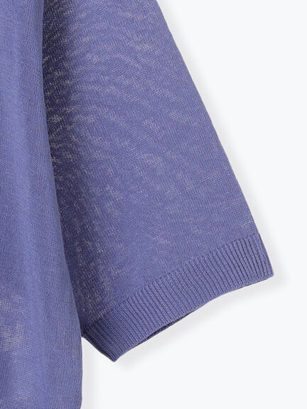 [接触冷感]花刺繍七分袖クルーネックカーディガン（ブラック/レッド/イエロー/グリーン/パープル/キナリ）｜Samansa Mos2（サマンサ モスモス）通販