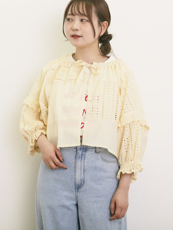 サマンサモスモス ボレロ カーディガン ブラウス ピンク レース kazumi サマンサモスモス kazumi ボレロ ブラウス カーディガン ピンク