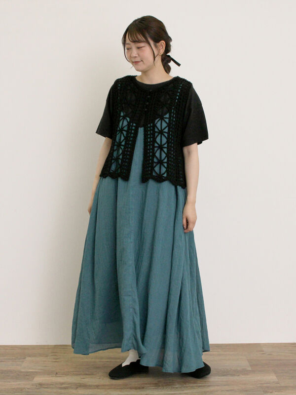 セール】 テープベスト（ブラック/ブラウン/キナリ/アウター/ベスト