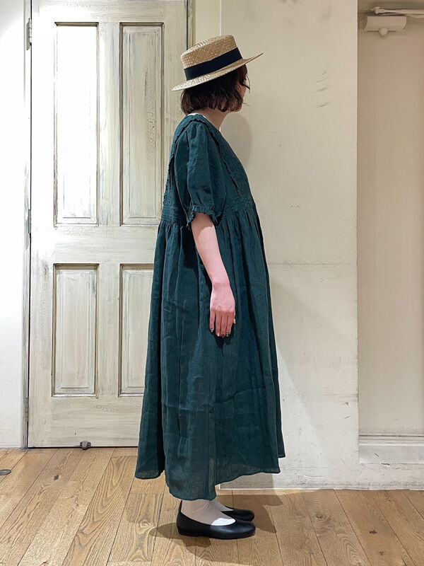 サマンサモスモス 立川限定　リネン ウエスト切替レースワンピース　新品タグ付き 立川限定】リネンウエスト切替レースワンピース（オフホワイト