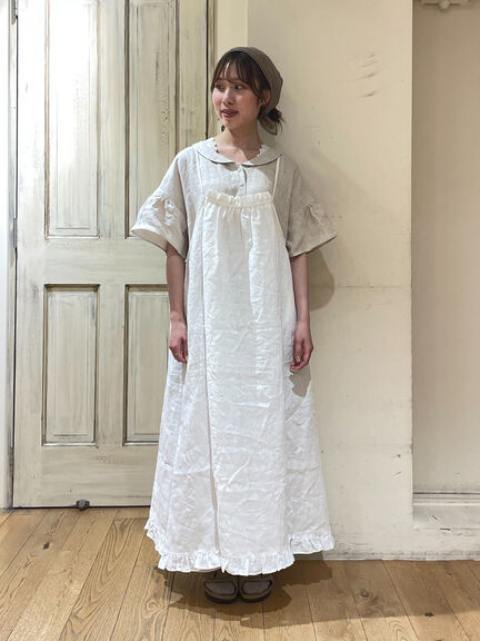 サマンサモスモス 立川限定 リネンキャミワンピース 新品 立川限定】リネンキャミワンピース（オフホワイト/ブラック