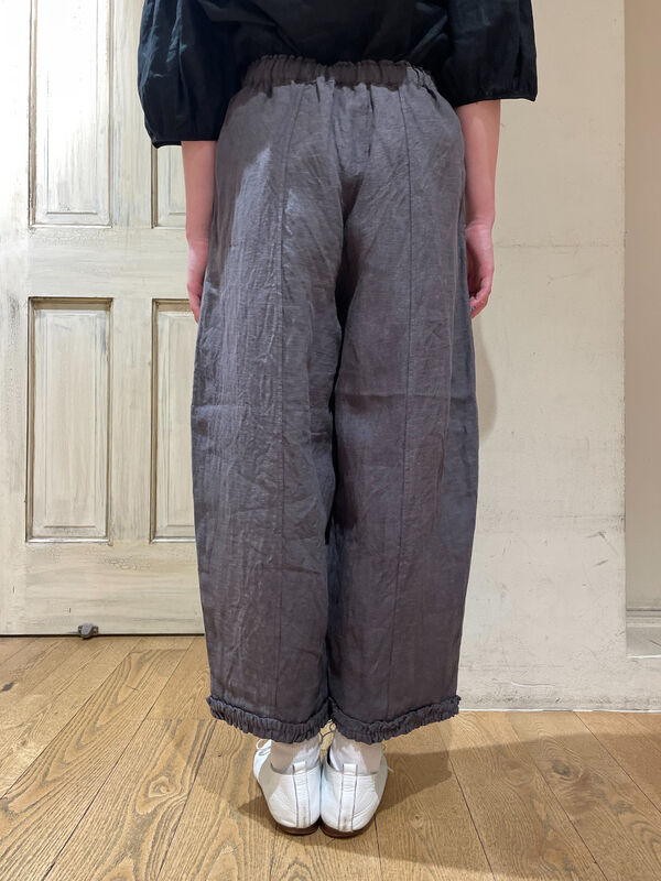 【立川限定】新作❀リネン裾フリルパンツ❀キナリ❀サマンサモスモス❀SM2 立川限定】リネン裾フリルパンツ（オフホワイト
