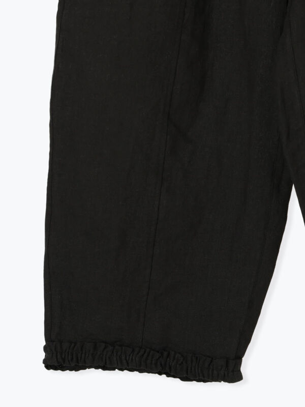 立川限定】リネン裾フリルパンツ（オフホワイト