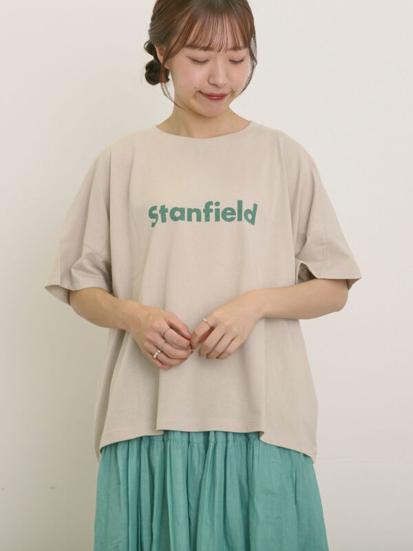 ロゴアソートプリントゆるTシャツ（ベージュ）｜Samansa Mos2（サマンサ モスモス）通販