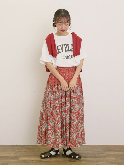 ロゴアソートプリントゆるTシャツ（オフホワイト/ピンク/ベージュ/ネイビー）｜Samansa Mos2（サマンサ モスモス）通販