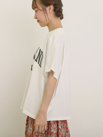 ロゴアソートプリントゆるTシャツ（オフホワイト/ピンク/ベージュ/ネイビー）｜Samansa Mos2（サマンサ モスモス）通販