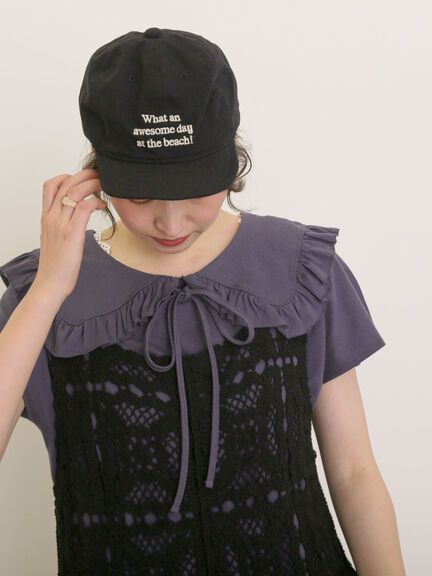 セーラー襟Tシャツ（オフホワイト/ネイビー/キナリ）｜Samansa Mos2（サマンサ モスモス）通販