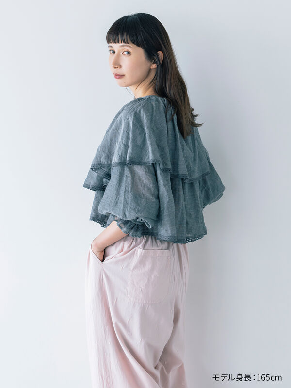 kazumi×Samansa Mos2】ケープ付ボレロ（ブラック/ピンク/ベージュ