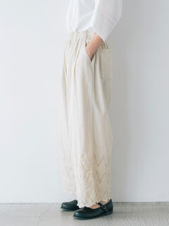 新品　SM2☆kazumiさんコラボ　刺繍パンツ SM2⋈kazumiコラボ⋈刺繍パンツ kazumi×Samansa Mos2】刺繍