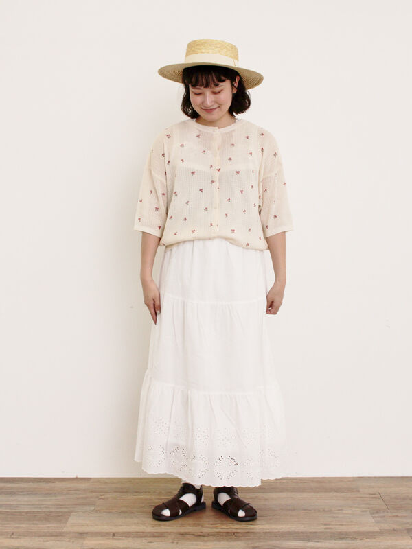 韓国の大人気 MandiMercredi 花柄プリント セットアップ セットアップ 花柄トップス ロングパンツ[品番：JSFW0010907