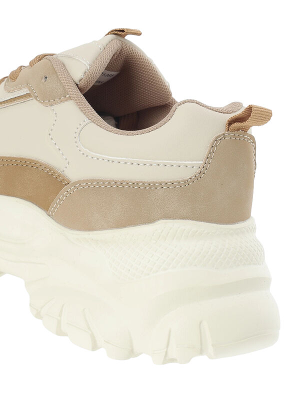 セール】 ボリュームソールスニーカー（ブラック/ベージュ/シューズ